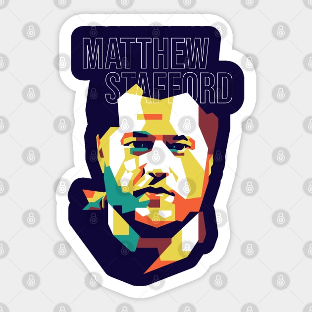 Matthew Stafford on WPAP Art Sticker by pentaShop